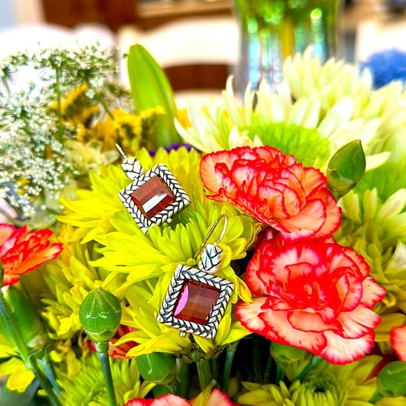 Brighton TAILOR multicolor German Glass Bracelet Earrings RARE Red Purple Blue - Picture 5 of 16